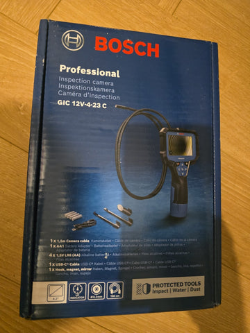 ✔️ Bosch Professional Inspektionskamera GIC 12V-4-23 C (Kabellänge: 150 cm, Ausrichtungsfunktion „Up Indication“, hochauflösende Anzeige: 4,3”-Bildschirm, 800x480px Pixel, in Karton)