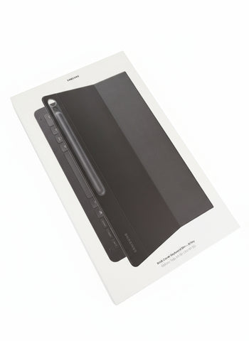 ✔️ Samsung Book Cover Keyboard Slim EF-DX620 für das Tab S10 FE+ mit QWERTZ-Tastatur und AI-Taste, Einteilige Tablet-Hülle, schlankes Design, S Pen Fach, Black