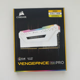 ✔️ Corsair Vengeance RGB PRO 16GB (2x8GB) DDR4 Bis zu 3200MHz CL16 XMP 2.0 Enthusiast RGB LED-Beleuchtung Speicherkit - weiß, CMW16GX4M2C3200C16W, 2 x 8 GB