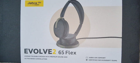 ✔️ Jabra Evolve2 65 Flex - Schnurloses Stereo-Bluetooth-Headset mit geräuschunterdrückender Jabra ClearVoice Technologie und hybrider ANC - mit führenden UC-Plattformen kompatibel - Schwarz NEU&OVP✔️ / Differenzbesteuert nach §25a