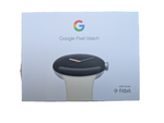 Google Pixel Watch – Android-Smartwatch mit Aktivitätsaufzeichnung – Smartwatch mit Herzfrequenz-Tracker – Edelstahlgehäuse in Polished Silver mit Sportarmband in Chalk, Wifi