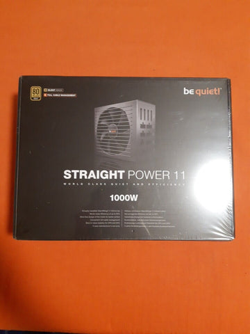 be quiet! Straight Power 11 1000W PC Netzteil, ATX, mit Kabelmanagement, 80plus Gold, schwarz, BN285