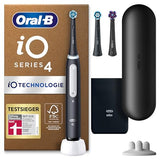 Oral-B iO Series 4 Plus Edition Elektrische Zahnbürste/Electric Toothbrush, PLUS 3 Aufsteckbürsten inkl. Whitening, Magnet-Etui, 4 Putzmodi für Zahnpflege, recycelbare Verpackung, matt black