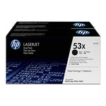 HP 53X 2er-Pack (Q7553XD) Schwarz Original Toner mit hoher Reichweite NEU&OVP / Differenzbesteuert nach §25a